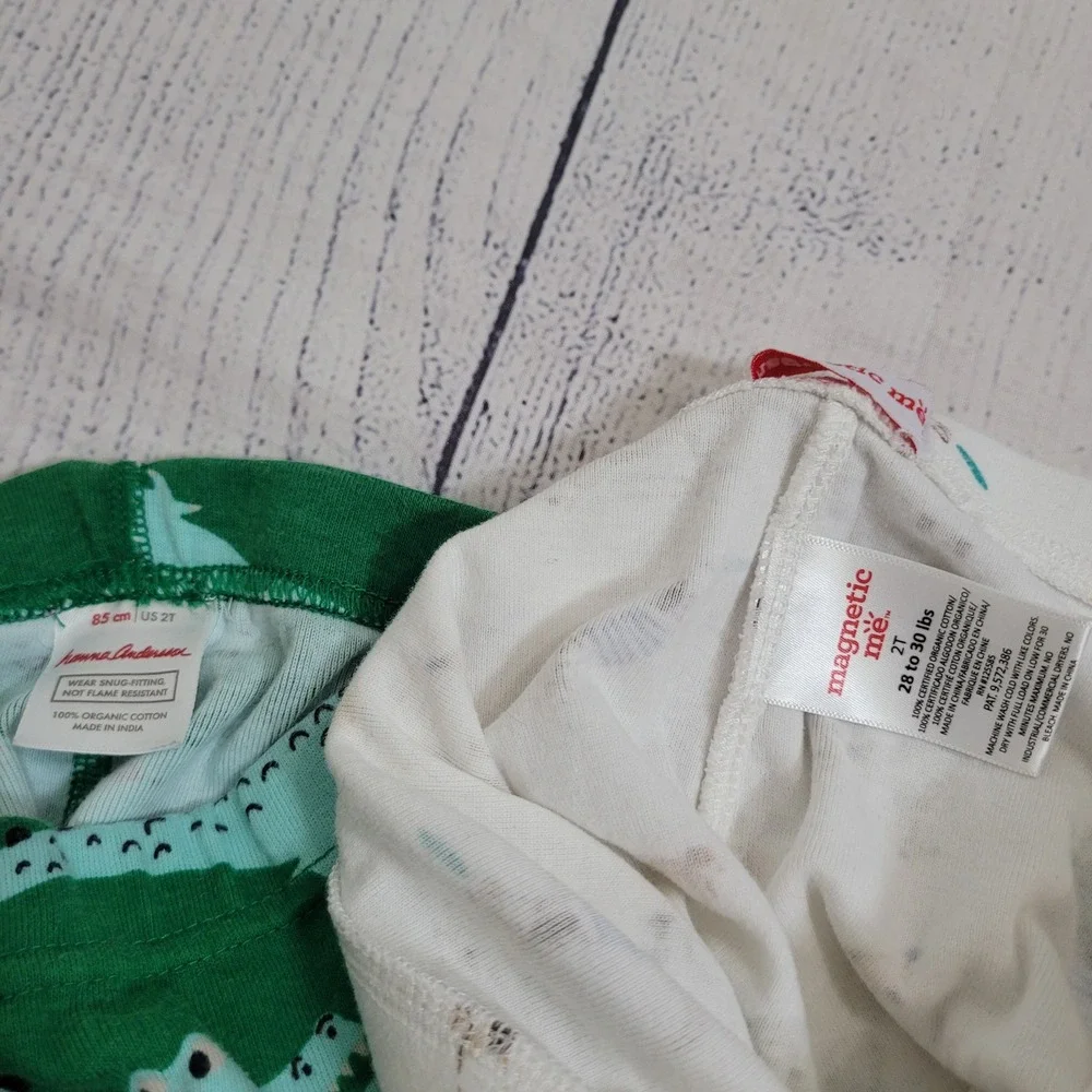 Hanna Andersson Magnetic Me 2T Pajama Sets Toddler Boys Organic Cotton Animal